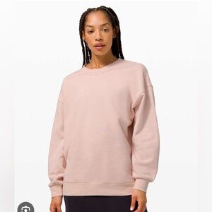 Lululemon Perfectly Oversized Crew light pink size 10 like new feathered pink